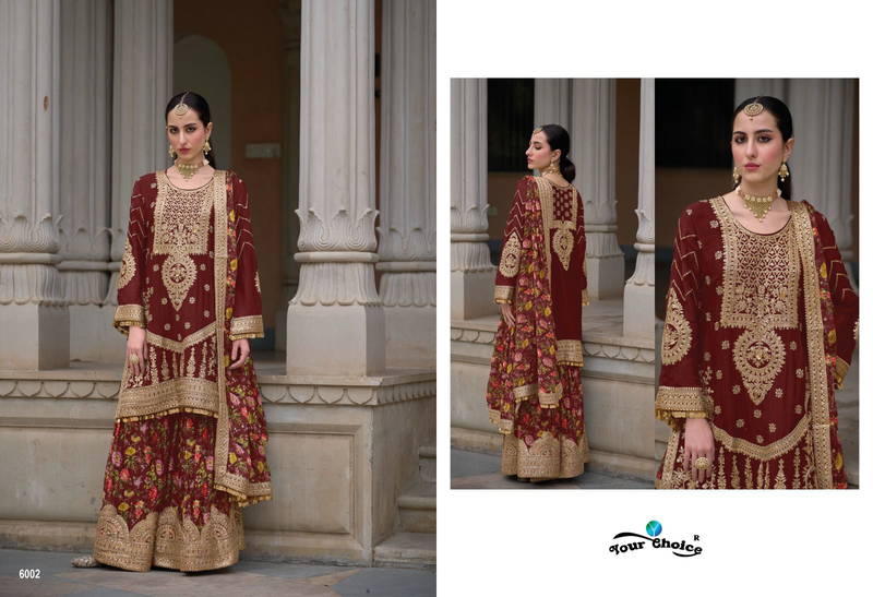 Sadaf Gold By Your Choice Heavy Wedding Wear Sharara Readymade Suits Wholesale Market In Surat